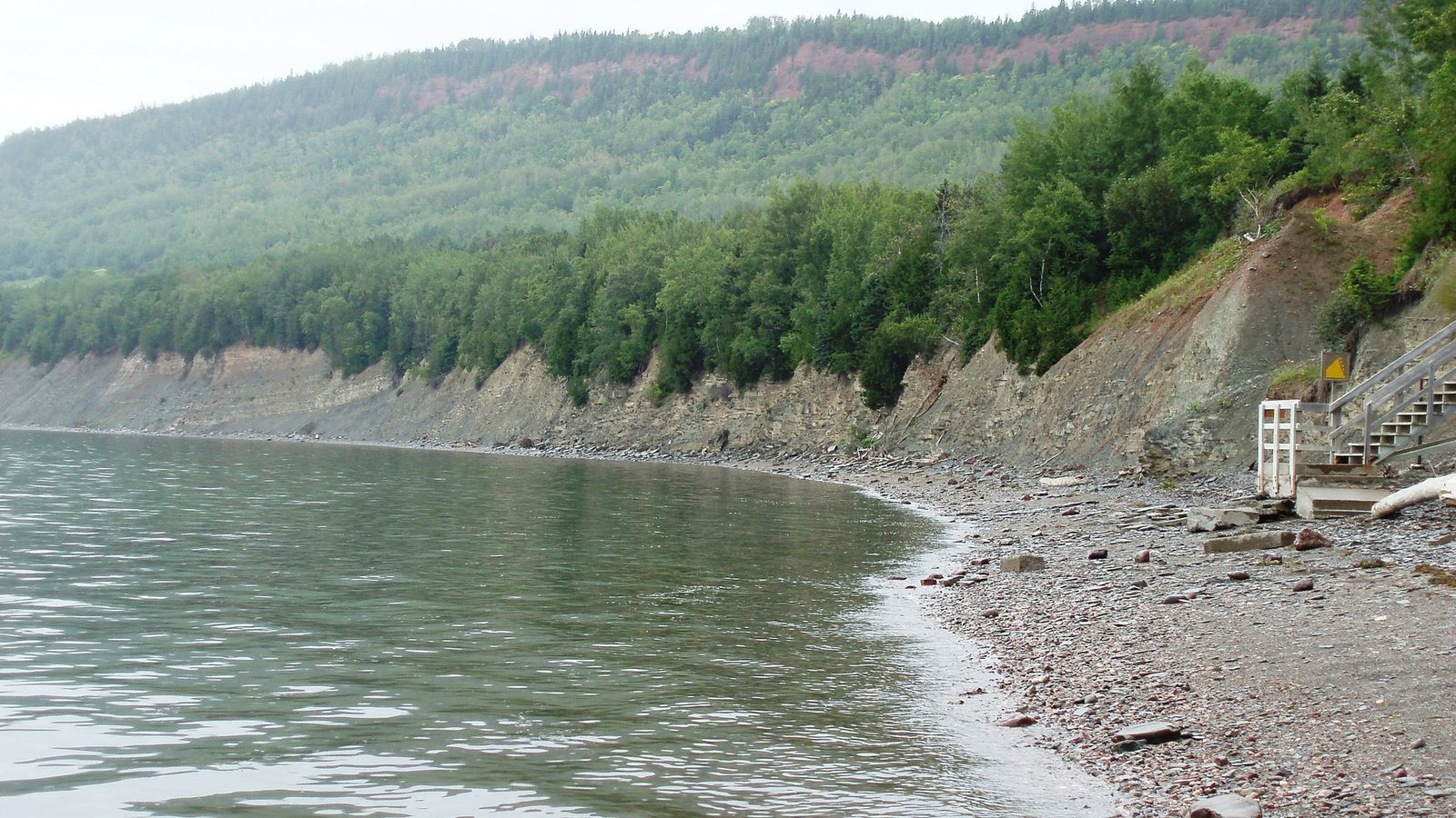 Coastal cliffs of Miguasha National Park, site of the UNESCO World Heritage Devonian fossil beds