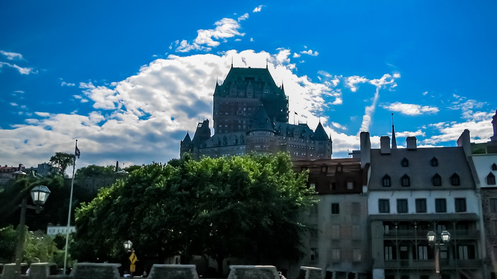 The Château Frontenac hotel in Quebec City, the real landmark referenced by one of Le Grand Mini-Golf's themed holes